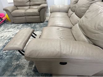 2 Leather Sofa & Carpet FREE