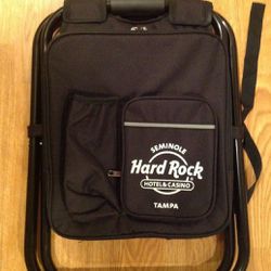 HARD ROCK CAFE Backpack Cooler Chair Seat - Concert Stadium Tailgate B