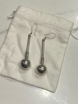Whimsical silver ball earrings