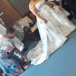 Beautiful Necklace Set And Davids Bridal, Beautiful Wedding Dresss, Light Blue