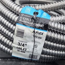 3/4 Aluminum Flex- Electrical- Damaged at The Ends See Pictures