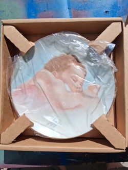 Collectible Porcelain Plate with Sleeping Baby