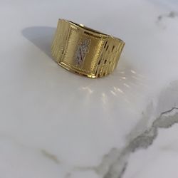 14k Gold San Judas Ring 