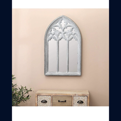 Brand new grey white rustic mirror