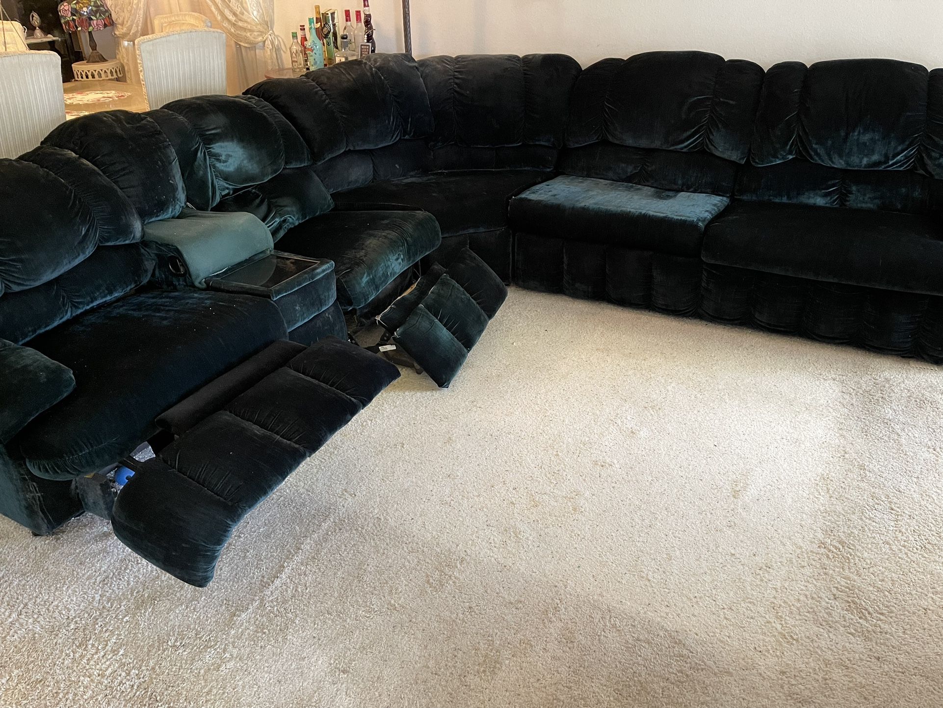 Sleeper Sofa And Recliner Sectional.    Free.   (Take One With Sleeper Bed In Good Shape ) If You Like 