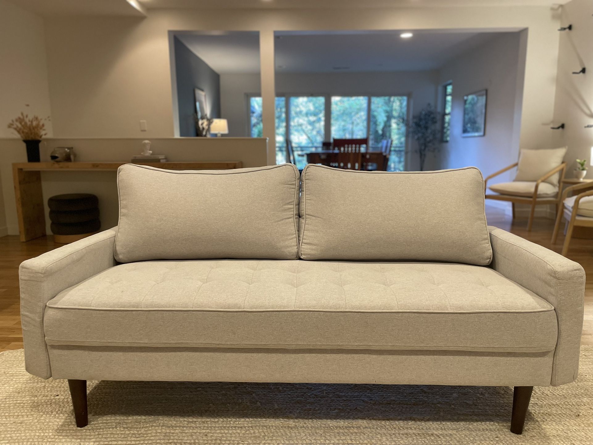 Light Gray Mid Century Modern Sofa