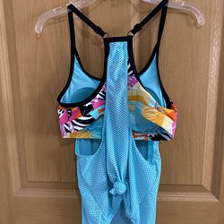 ZX Sport Women’s Size S Bikini Top — Bright Colors With Mesh 