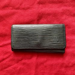Authentic PRELOVED Black Epi Key Chain Small Wallet 