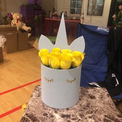 Mother Day Unicorn Valvet Round Box