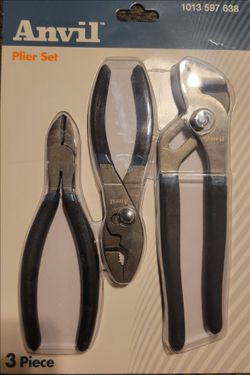 Brand New 3-Piece Plier Set in original unopened packaging