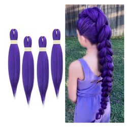 K-Pop Demon Hunter Synthetic purple braiding, hair extensions