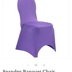 Purple spandex Chair Covers