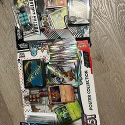 POKEMON 151/DESTINED RIVALS PROMO CARDS/BLACK BOLT/WHITE FLARE POSTER COLLECTIONS AND POKEMON SLEEVES