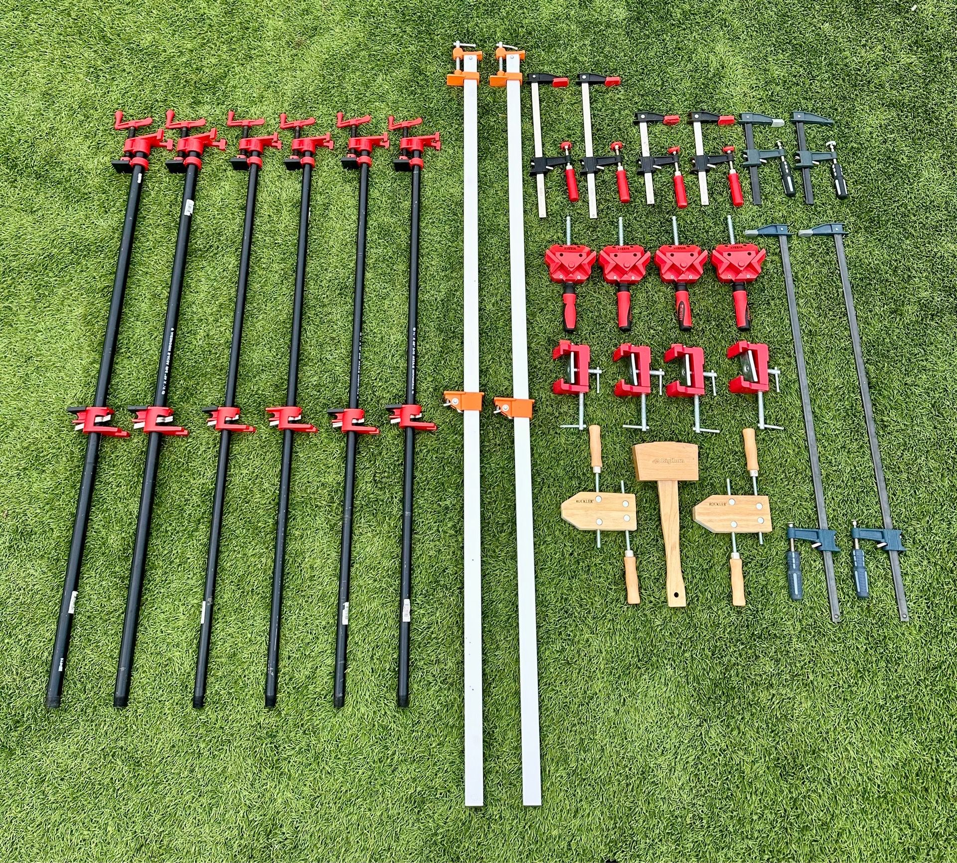 Woodworking Clamp Lot – Bessey Bar, Corner & Specialty Clamps