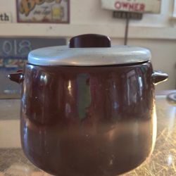 Vintage West Bend Ceramic Bean Pot 