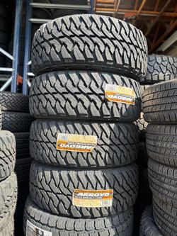 35x12.50R20 Arroyo Mud Terrain Brand new tires mounted and balanced included