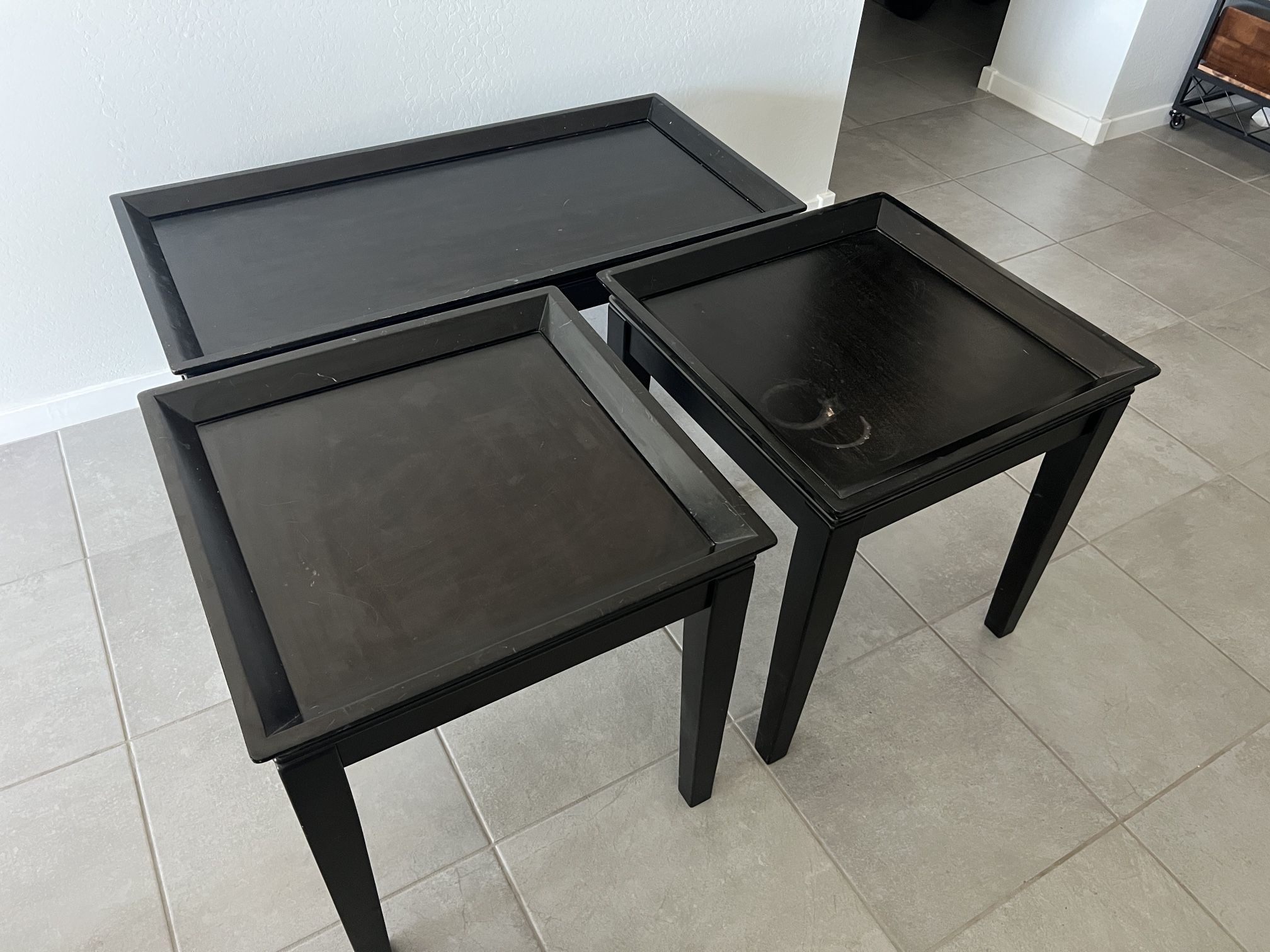 Black Coffee And End Tables