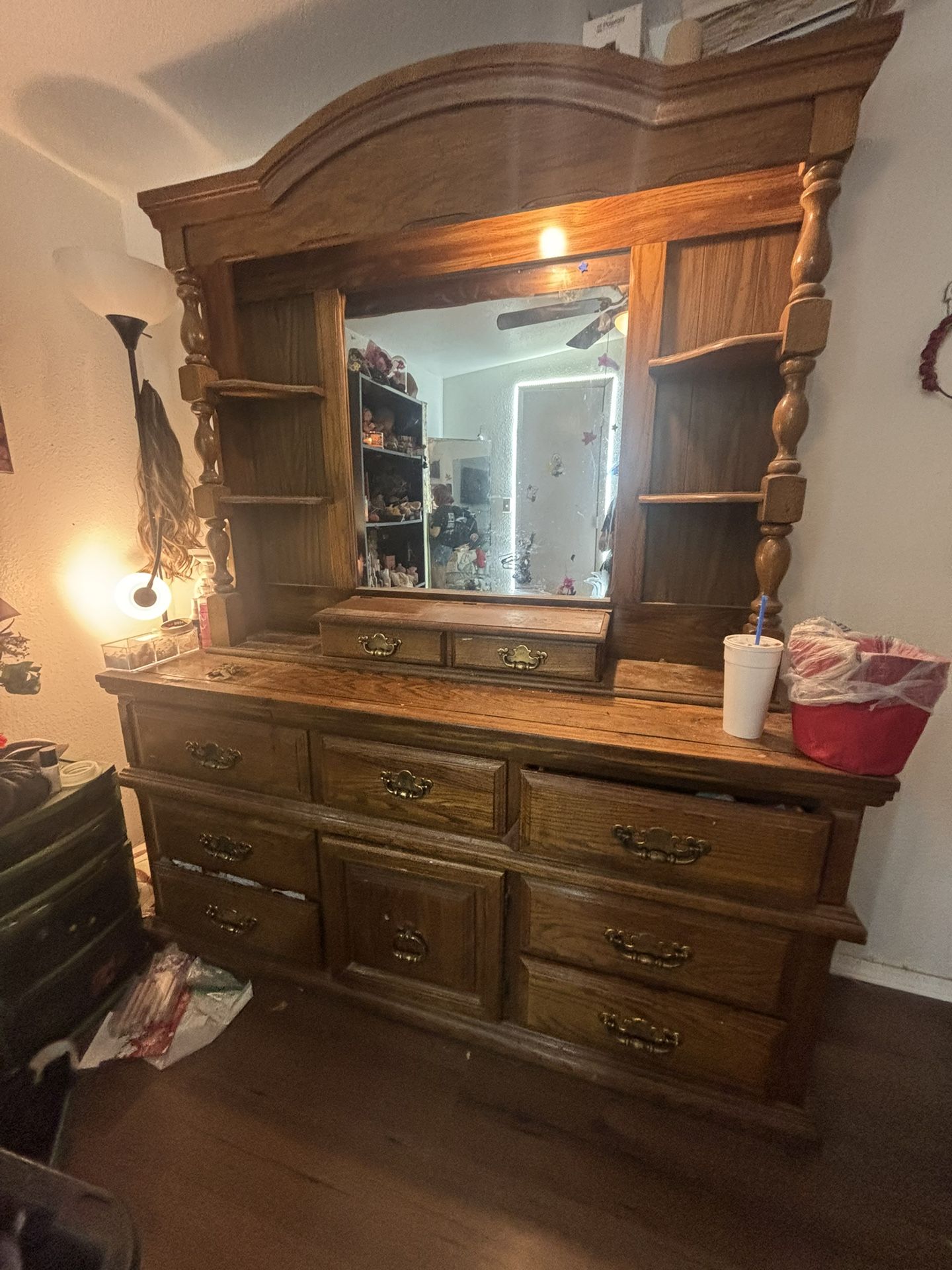 Antique Dresser With Mirror