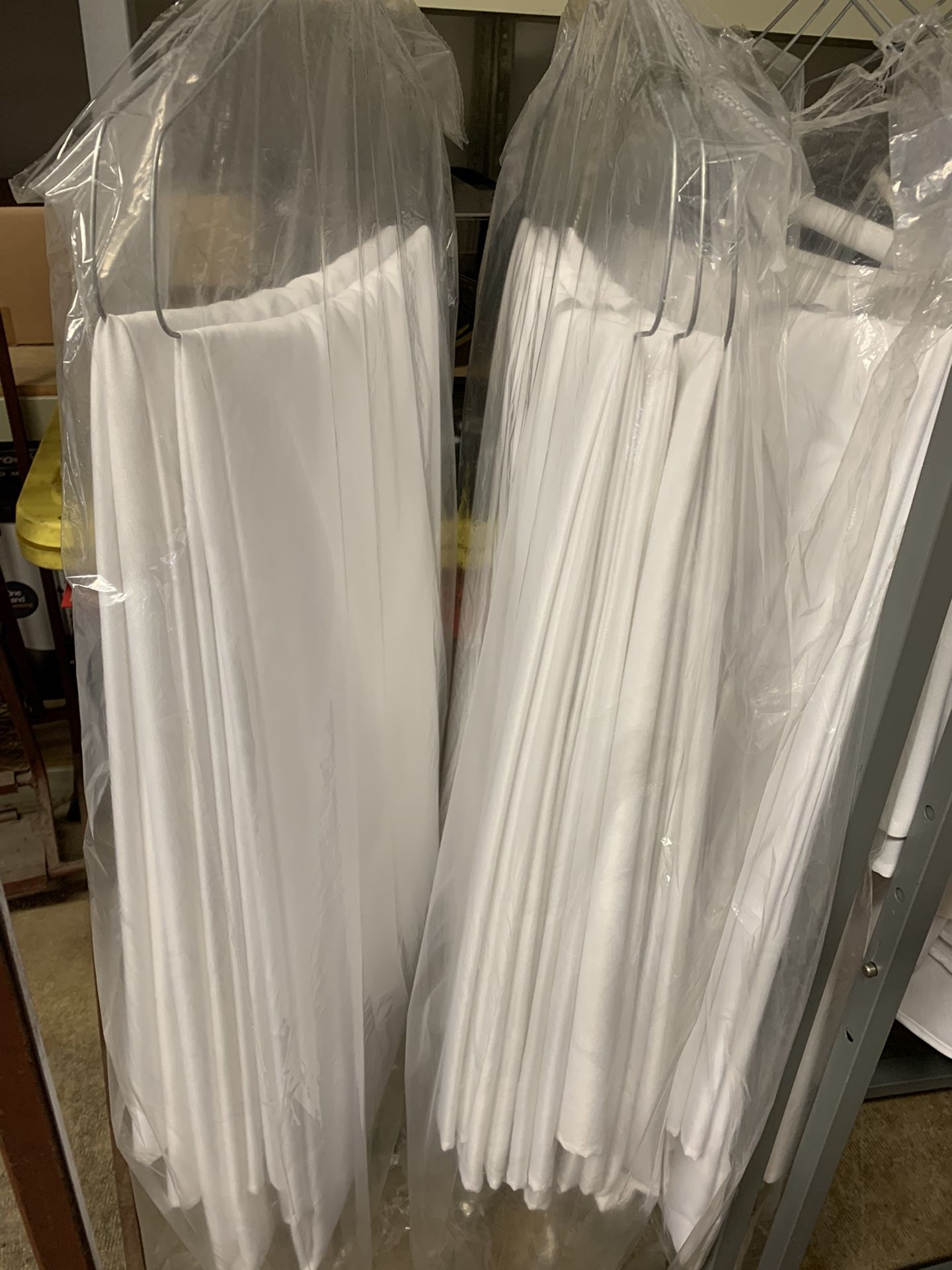 (8) 60x120 White Table Linens