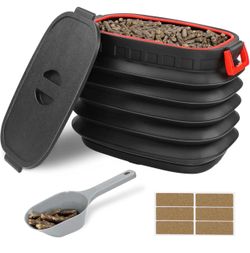 Wood Pellet Storage Containers with Scoop & Stickers Kit - Pellet Bin Pellet Bucket - Pellet Containers for Grill Pellet - Smoker Pellet Storage Pelle