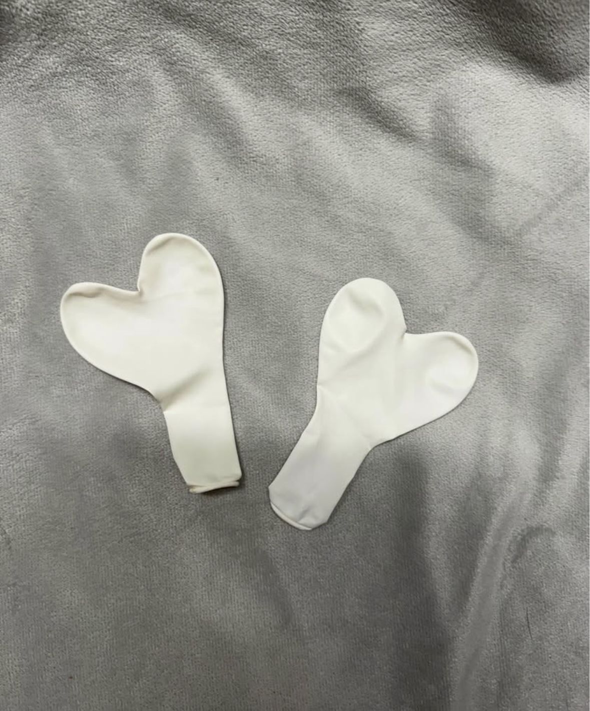 Large white heart balloons