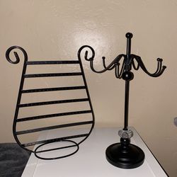 Jewelry holder for earrings and necklaces.