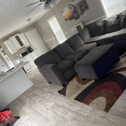Sectional With Ottoman 