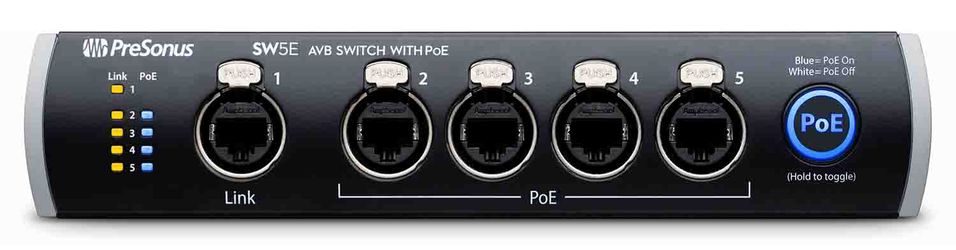 PreSonus SW5E 5-Port AVB Switch with PoE