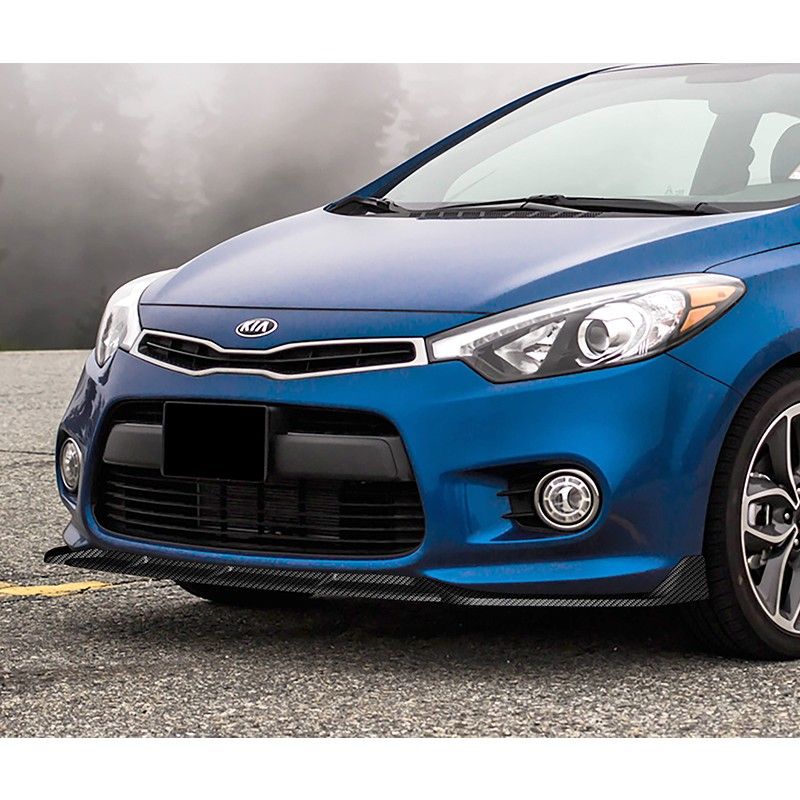For 2014-2016 Kia Forte Koup Coupe STP-Style Painted Carbon Front Bumper Spoiler Lip -(2-PU-335-PCF