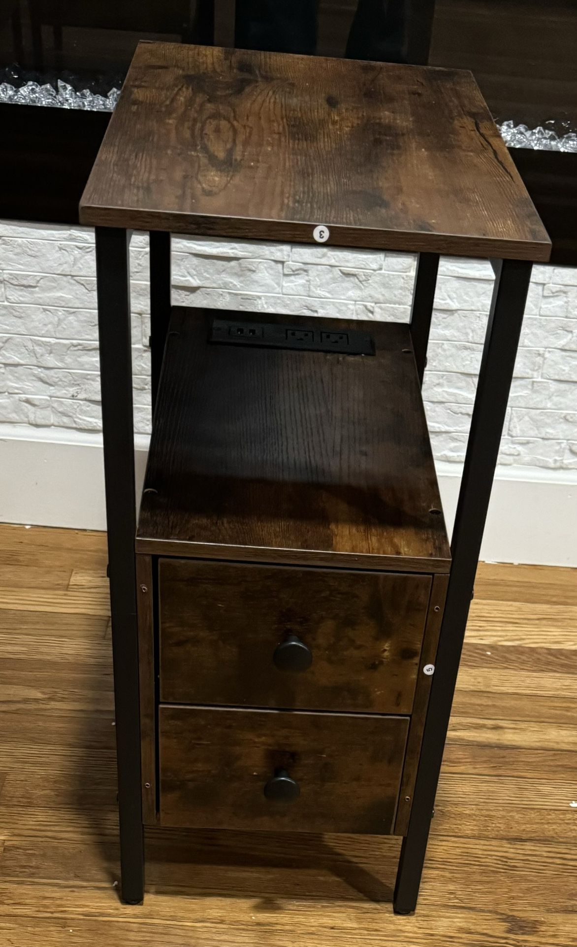 End Table with Charging Station,