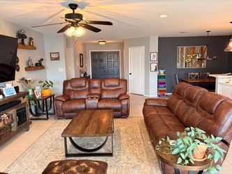 Brown reclining living room set