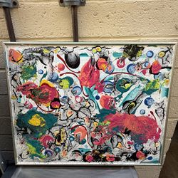 Abstract oil on board