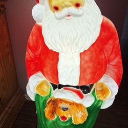 Vintage Santa Claus Christmas holiday blow mold outdoor decoration  