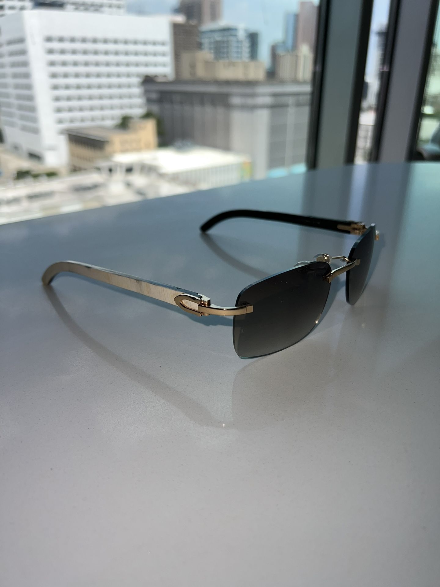 White Buffs Cartier Sunglasses