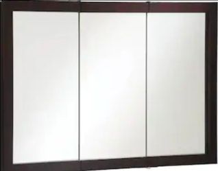 Design House Ventura 48-in x 30-in Surface Mount Espresso Mirrored Rectangle Medicine Cabinet New In Box
