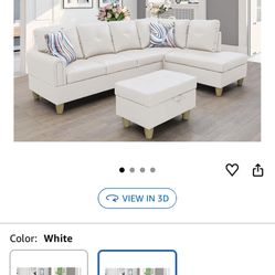 Bendigo Right Facing Sectional Sofa with Ottoman