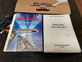 Vitek karaoke media player with remote 6 digits Vietnamese English Chinese songs