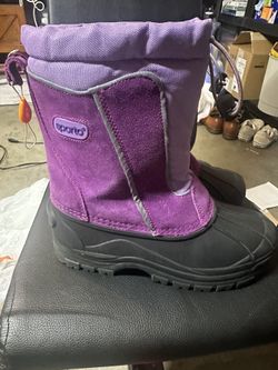 Sporto Girl's Frost II-G Waterproof Snow Boots Black/Purple Size 4M