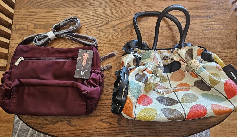2 Women's Designer Purce And Cross Body Bag. RUBERRA & VANESSA WILLIAMS BRAND.