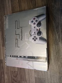 Sony PlayStation 2 PS2 Silver Slim Game Console Full BOX NTSC