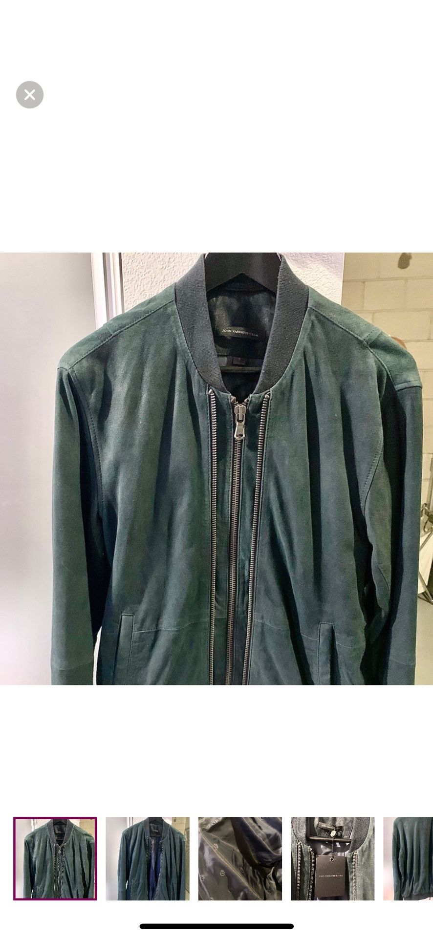 JOHN VARVATOS STAR COLLECTION / SOLD OUT! GOATSKIN SUEDE BOMBER JACKET. LIKE NEW W TAGS SZ S