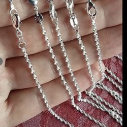 Sterling silver 925 chains $10 each  22”