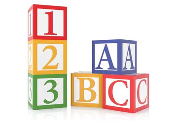 6 Pieces ABC & 123 (12 X 12”) ABC Alphabet Block Boxes for Party or School Classroom Decor
