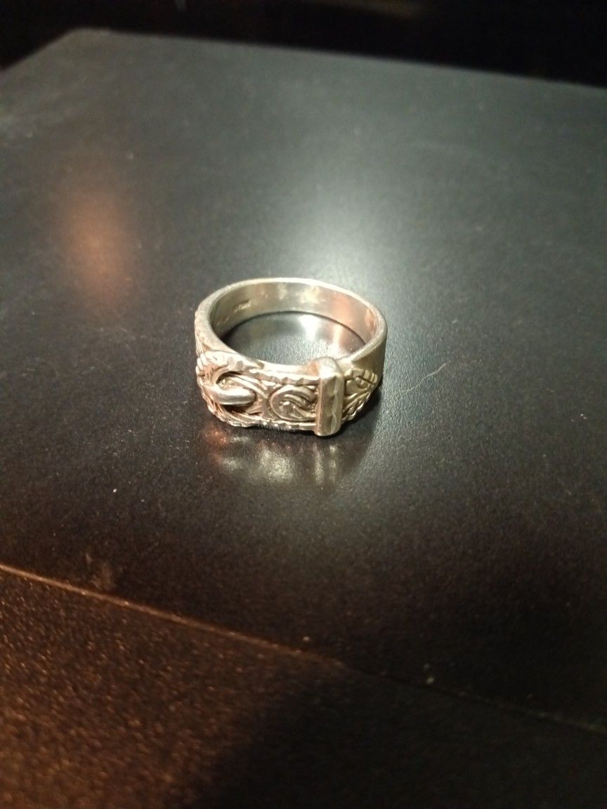 Vintage James Avery Sterling Silver Belt Ring Rare.