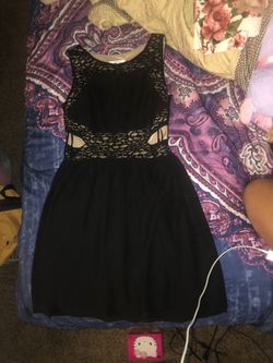 black lace dress