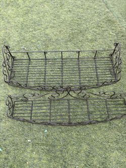 Metal shelves