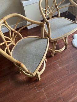 Bamboo Swivel Chairs