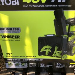 Ryobi 22" 40Volt Snowblower