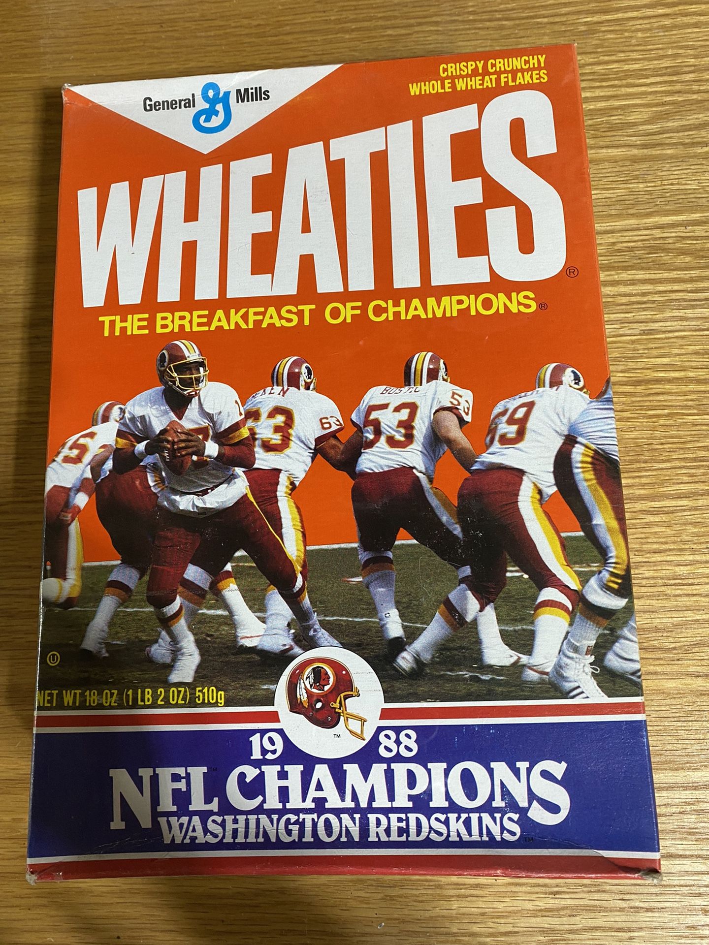 Redskins 1988 Super Bowl Wheaties Box