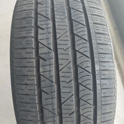 Continental In Use Condition One Tire 255 50 20.    55% Tread
